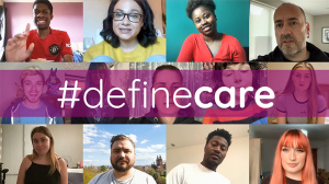 A grid of images of #definecare participants