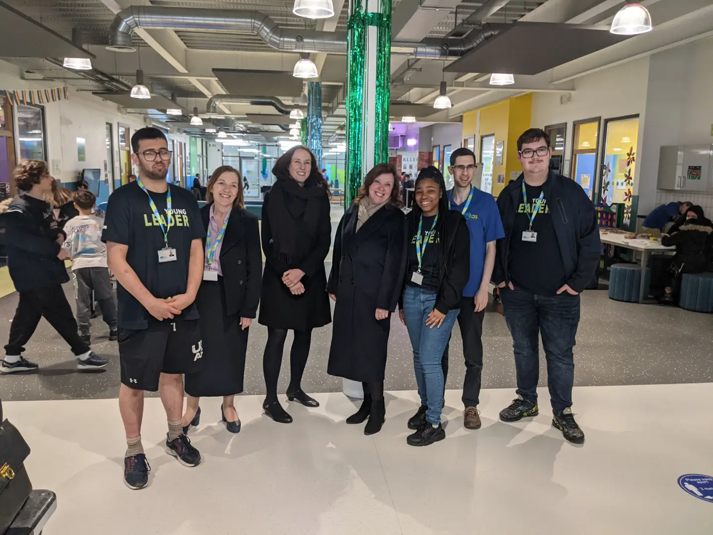 Dame Rachel de Souza with young people